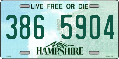 NH license plate 3865904