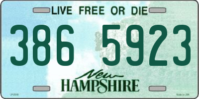NH license plate 3865923