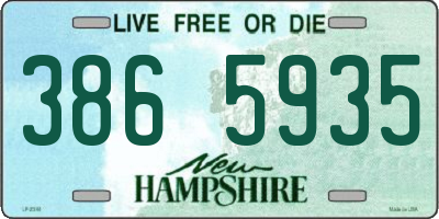 NH license plate 3865935