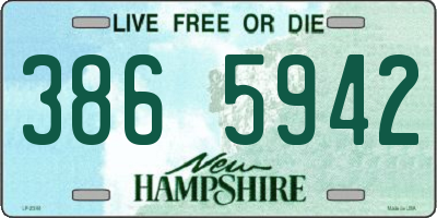 NH license plate 3865942