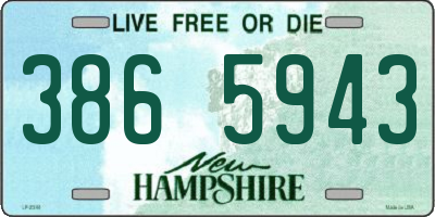 NH license plate 3865943