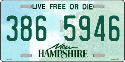 NH license plate 3865946