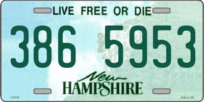 NH license plate 3865953