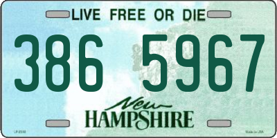 NH license plate 3865967