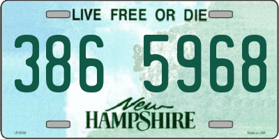 NH license plate 3865968