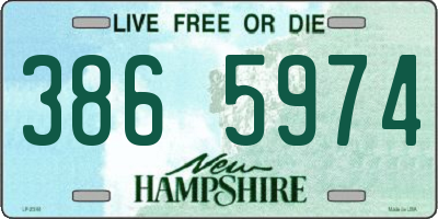 NH license plate 3865974