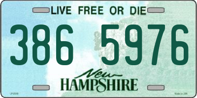 NH license plate 3865976
