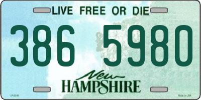 NH license plate 3865980