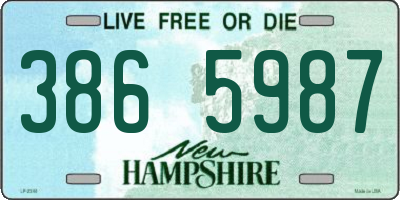 NH license plate 3865987