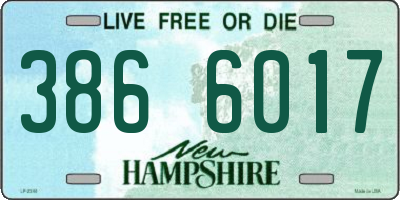NH license plate 3866017