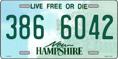 NH license plate 3866042