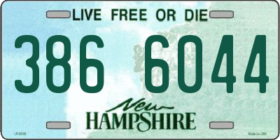 NH license plate 3866044