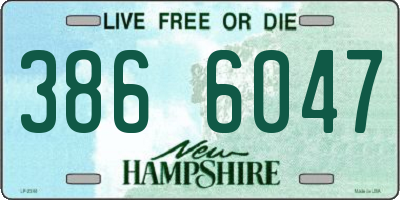 NH license plate 3866047