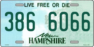 NH license plate 3866066