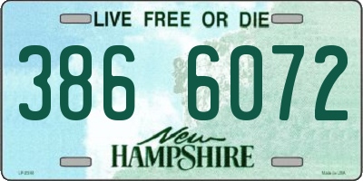 NH license plate 3866072