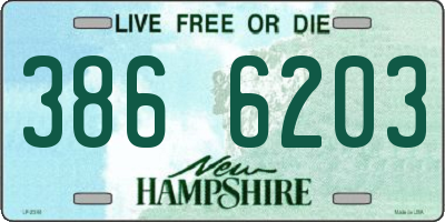 NH license plate 3866203
