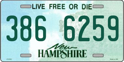 NH license plate 3866259