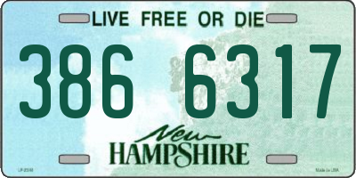 NH license plate 3866317