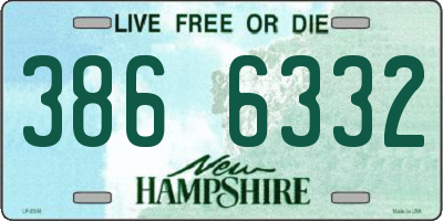 NH license plate 3866332