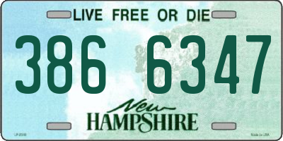NH license plate 3866347