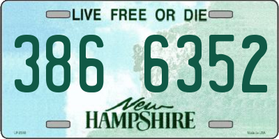 NH license plate 3866352