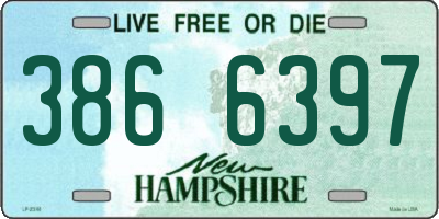 NH license plate 3866397