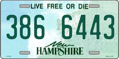 NH license plate 3866443