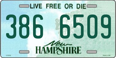 NH license plate 3866509