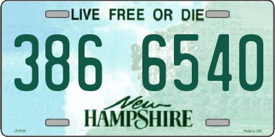 NH license plate 3866540