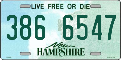 NH license plate 3866547