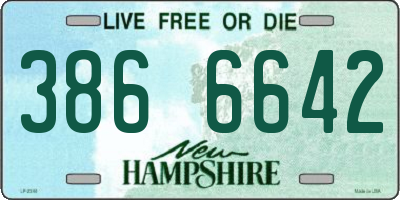 NH license plate 3866642
