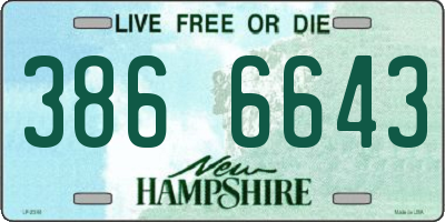 NH license plate 3866643