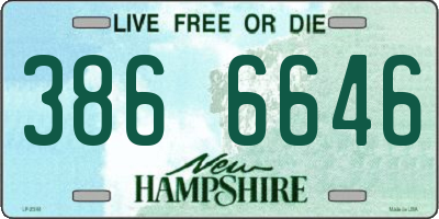 NH license plate 3866646