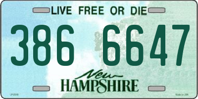 NH license plate 3866647