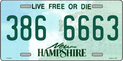 NH license plate 3866663