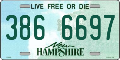 NH license plate 3866697