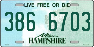 NH license plate 3866703