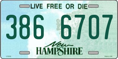 NH license plate 3866707