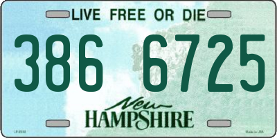NH license plate 3866725