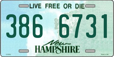 NH license plate 3866731