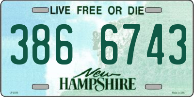 NH license plate 3866743