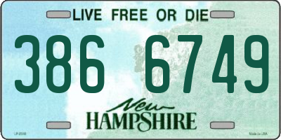 NH license plate 3866749