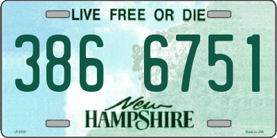 NH license plate 3866751