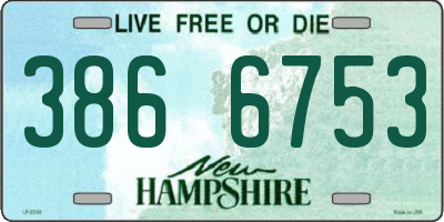 NH license plate 3866753