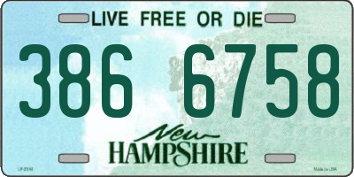 NH license plate 3866758