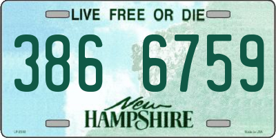 NH license plate 3866759