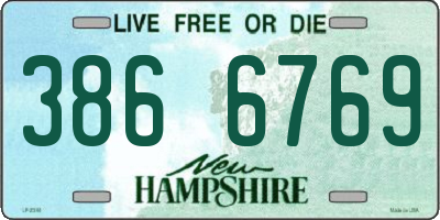 NH license plate 3866769