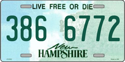 NH license plate 3866772