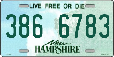 NH license plate 3866783