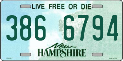 NH license plate 3866794
